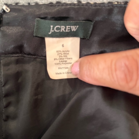 J. Crew Black and beige Tweed Pencil Skirt  size 6 # 228 - Picture 7 of 7